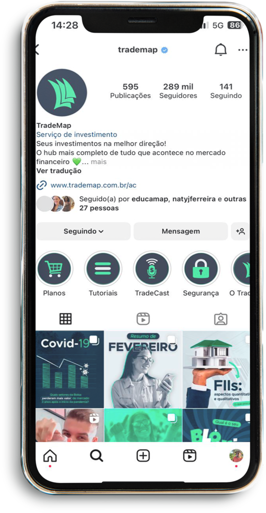 Mockup de Celular Redes Sociais 0000 SM TRADEMAP Offweb Gerenciamento de Instagram