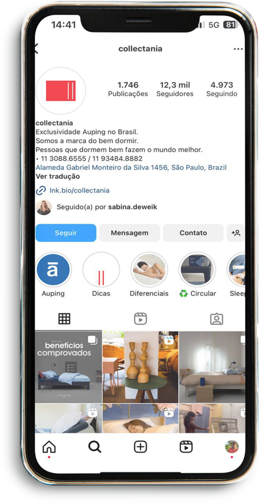 Mockup de Celular Redes Sociais 0005 SM COLLECTANIA Offweb Gerenciamento de Instagram