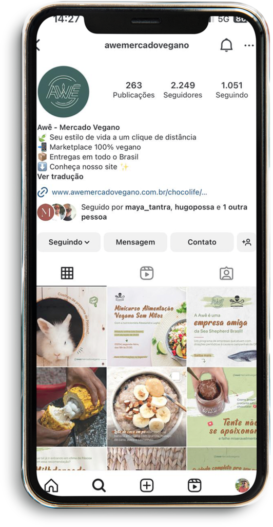 Mockup de Celular Redes Sociais 0007 SM AWE Offweb Gerenciamento de Instagram