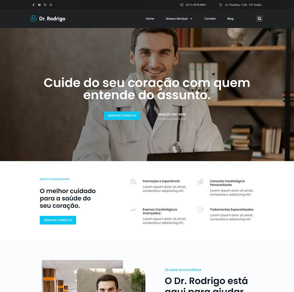 Portfólio Dr. Rodrigo Site Médicos Offweb