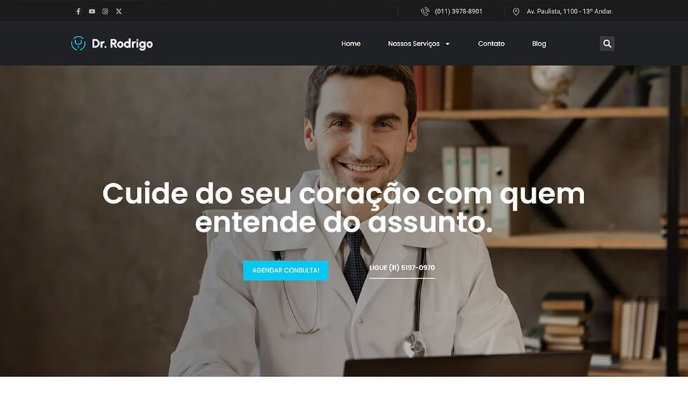 Portfólio Dr. Rodrigo Site Médicos Offweb - Merketing para médicos