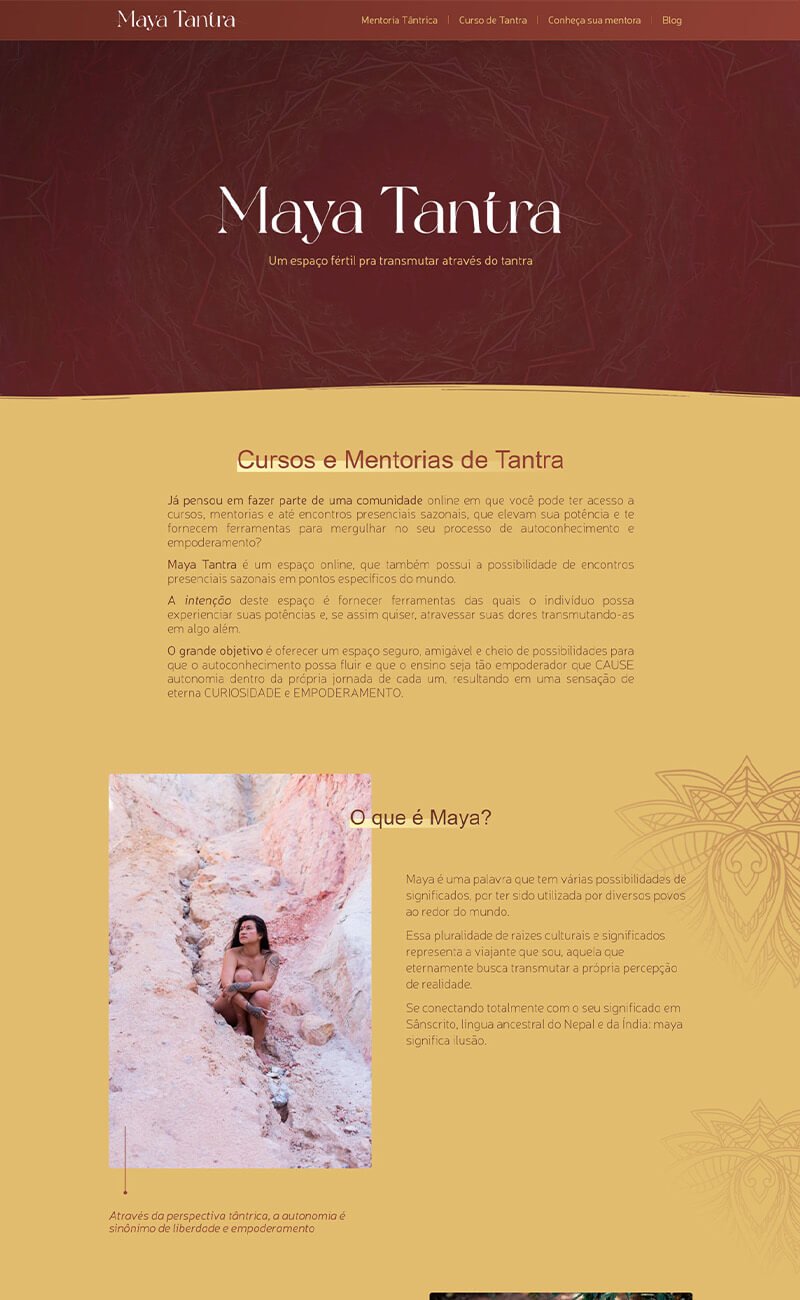 Portfolio Offweb Criação de Sites 0001 Home Maya Tantra Portfolio Completo