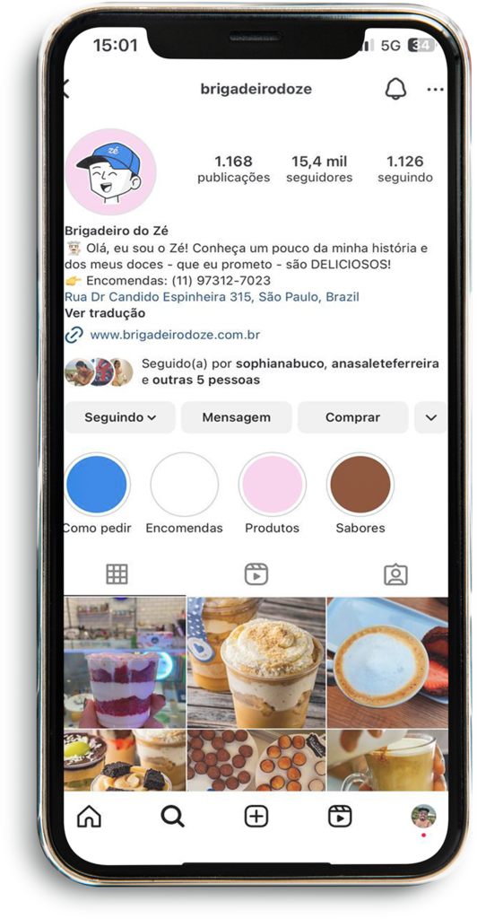 Mockup de Celular Redes Sociais 0006 SM BRIGADEIRO Offweb Gerenciamento de Instagram